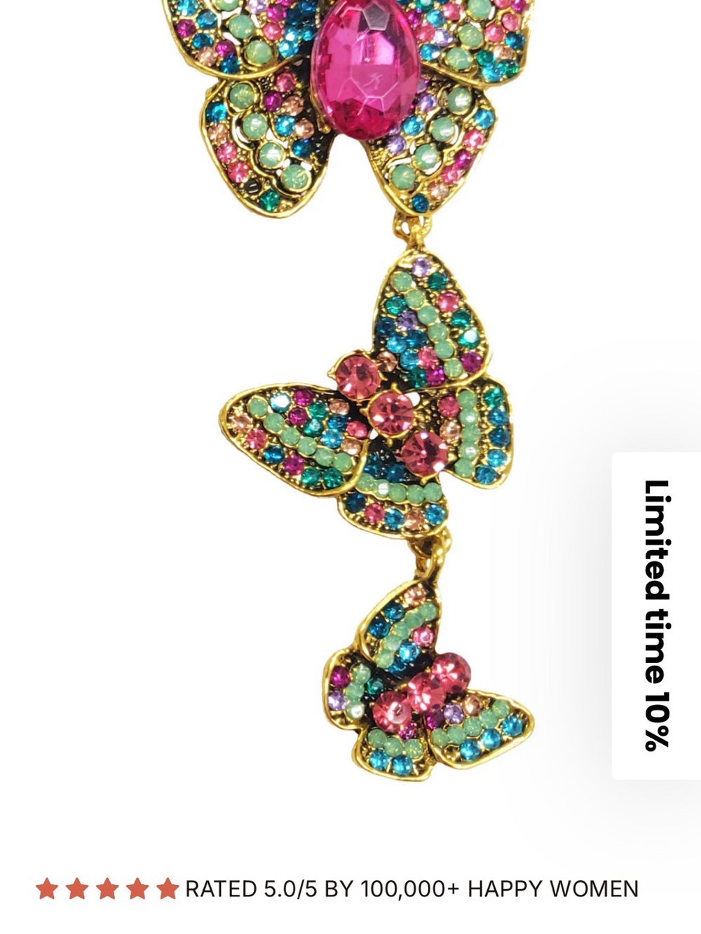 New Aratta hang in there butterfly pin - Picture 2 of 4